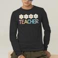 Groovy Teacher Cute Daisy Flower Retro Back To School Men's Long Sleeve T-Shirt, funny gift Groovy Teacher Cute Daisy Flower Retro Back To School Men's Long Sleeve T-Shirt, funny gift