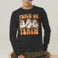 Groovy Teacher Halloween Trick Or Teach Ghost Men Women Kids Men's Long Sleeve T-Shirt, funny gift
