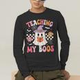 Groovy Teaching My Boos Teacher Ghost Halloween Teacher Men's Long Sleeve T-Shirt, funny gift Groovy Teaching My Boos Teacher Ghost Halloween Teacher Men's Long Sleeve T-Shirt, funny gift