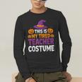 Halloween Costumes For Teachers Tired Teacher Costume Tee Men's Long Sleeve T-Shirt, funny gift