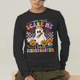 Halloween Teacher You Can't Scare Me I Teach Kindergarten Men's Long Sleeve T-Shirt, funny gift