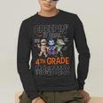 Halloween Teacher Creepin It Real With My 4th Grade Monsters Men's Long Sleeve T-Shirt, funny gift Halloween Teacher Creepin It Real With My 4th Grade Monsters Men's Long Sleeve T-Shirt, funny gift