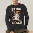Halloween Teacher Shirts Women School Trick Or Teach Groovy Men's Long Sleeve T-Shirt, funny gift Halloween Teacher Shirts Women School Trick Or Teach Groovy Men's Long Sleeve T-Shirt, funny gift