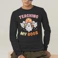 Halloween Teacher Teaching My Boos Costume Teacher Men Women Men's Long Sleeve T-Shirt, funny gift