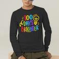 Happy 100th Day Of School 100 Days Brighter Girls Teacher Men's Long Sleeve T-Shirt, funny gift