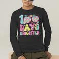 Happy 100th Day Of School 100 Days Brighter Teachers Kids Men's Long Sleeve T-Shirt, funny gift