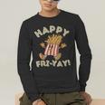 Happy Fri Yay Retro French Fries Friday Lovers Fun Teacher Men's Long Sleeve T-Shirt, funny gift