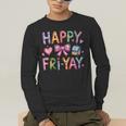 Happy Fri-Yay Teacher Fry Yay Friday Weekend Cute Fri-Yay Men's Long Sleeve T-Shirt, funny gift Happy Fri-Yay Teacher Fry Yay Friday Weekend Cute Fri-Yay Men's Long Sleeve T-Shirt, funny gift