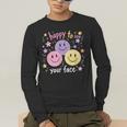Happy To See Your Face Smile Face Teacher Back To School Men's Long Sleeve T-Shirt, funny gift