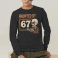 Haunted By 67 Halloween 67 Meme Six Seven Teacher Men's Long Sleeve T-Shirt, funny gift Haunted By 67 Halloween 67 Meme Six Seven Teacher Men's Long Sleeve T-Shirt, funny gift