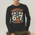 Haunted By 6x7 Math Teacher Halloween Pun Men's Long Sleeve T-Shirt, funny gift