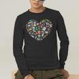 Heart Shape Art Teacher And Painting Sketching Artist Men's Long Sleeve T-Shirt, funny gift Heart Shape Art Teacher And Painting Sketching Artist Men's Long Sleeve T-Shirt, funny gift