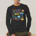 Hello Word In Different Languages Travel And Teacher Lover Men's Long Sleeve T-Shirt, funny gift Hello Word In Different Languages Travel And Teacher Lover Men's Long Sleeve T-Shirt, funny gift