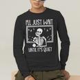 Ill Just Wait Until Its Quiet Teacher Lazy Halloween Costume Men's Long Sleeve T-Shirt, funny gift