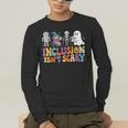 Inclusion Isn't Scary SLP Halloween Sped Teacher Men's Long Sleeve T-Shirt, funny gift Inclusion Isn't Scary SLP Halloween Sped Teacher Men's Long Sleeve T-Shirt, funny gift