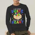 I Am Their Voice They Are My Heart Autism Awareness Teacher Men's Long Sleeve T-Shirt, funny gift