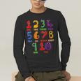 Learning Math Numbers Counting Back To School Teacher For Men Women Girls Kids Men's Long Sleeve T-Shirt, funny gift