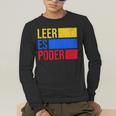 Leer Es Poder Colombian Spanish Teacher Maestra Colombia Men's Long Sleeve T-Shirt, funny gift Leer Es Poder Colombian Spanish Teacher Maestra Colombia Men's Long Sleeve T-Shirt, funny gift