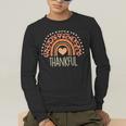 Leopard Rainbow Thankful Thanksgiving Teacher Women Kids Men's Long Sleeve T-Shirt, funny gift Leopard Rainbow Thankful Thanksgiving Teacher Women Kids Men's Long Sleeve T-Shirt, funny gift