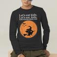 Let's Eat Kids Punctuation Saves Live Witch Grammar Teacher Men's Long Sleeve T-Shirt, funny gift Let's Eat Kids Punctuation Saves Live Witch Grammar Teacher Men's Long Sleeve T-Shirt, funny gift