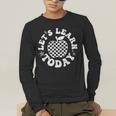 Let's Learn Today Checkered Apple Back To School Teacher Men's Long Sleeve T-Shirt, funny gift Let's Learn Today Checkered Apple Back To School Teacher Men's Long Sleeve T-Shirt, funny gift