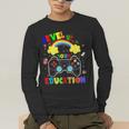 Level Up Your Education Gaming Inspired Teacher Gamers For Men Women Kids Men's Long Sleeve T-Shirt, funny gift