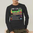 Can I Lick It Periodic Table Chart Science Teacher Cool Meme Men's Long Sleeve T-Shirt, funny gift