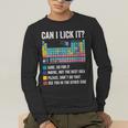 Can I Lick It Periodic Table Of Elements Science Teacher Men's Long Sleeve T-Shirt, funny gift