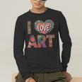I Love Art Artist Painter Colorful Painting Art Teacher Men's Long Sleeve T-Shirt, funny gift I Love Art Artist Painter Colorful Painting Art Teacher Men's Long Sleeve T-Shirt, funny gift