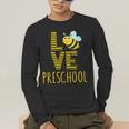 Love Preschool Back To School Yellow Bee Preschool Teacher For Men Women Girls Kids Men's Long Sleeve T-Shirt, funny gift