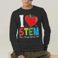 I Love STEM Student Teacher 1st Day Of School Back To School Men's Long Sleeve T-Shirt, funny gift