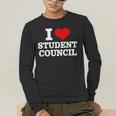 I Love Student Council Student Teacher Men's Long Sleeve T-Shirt, funny gift I Love Student Council Student Teacher Men's Long Sleeve T-Shirt, funny gift