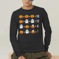 Math Teacher Halloween Equation Pumpkin Ghost Candy Corn Men's Long Sleeve T-Shirt, funny gift