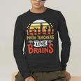 Math Teachers Love Brains Halloween Costume Zombie For Men Women Men's Long Sleeve T-Shirt, funny gift