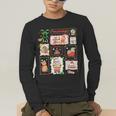Merry And Bright Christmas Gingerbread Santa Book Teacher Men's Long Sleeve T-Shirt, funny gift Merry And Bright Christmas Gingerbread Santa Book Teacher Men's Long Sleeve T-Shirt, funny gift