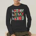 Be Merry Be Jolly Be Kind Merry Christmas Teacher Xmas PJs Men's Long Sleeve T-Shirt, funny gift