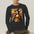 Mona Lisa Pumpkin Halloween Art Teacher Witchy Women Kids Men's Long Sleeve T-Shirt, funny gift Mona Lisa Pumpkin Halloween Art Teacher Witchy Women Kids Men's Long Sleeve T-Shirt, funny gift