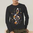 Music Note Symbol Halloween For Music Teacher Musicians Men's Long Sleeve T-Shirt, funny gift