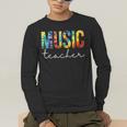 Music Teacher Tie Dye Appreciation Day Hello Back To School Men Women Men's Long Sleeve T-Shirt, funny gift