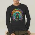 Musical Teacher Teaching Music Is My Jam Rainbow Tie Dye Men's Long Sleeve T-Shirt, funny gift