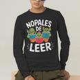Nopales De Leer Bilingual Teacher Maestra Spanish Teacher Men's Long Sleeve T-Shirt, funny gift Nopales De Leer Bilingual Teacher Maestra Spanish Teacher Men's Long Sleeve T-Shirt, funny gift