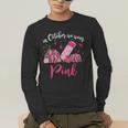 In October We Wear Pink Apple Teacher Daisy Breast Cancer Men's Long Sleeve T-Shirt, funny gift