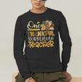 One Thankful Substitute Teacher Turkey Leopard Thanksgiving For Men Women Men's Long Sleeve T-Shirt, funny gift One Thankful Substitute Teacher Turkey Leopard Thanksgiving For Men Women Men's Long Sleeve T-Shirt, funny gift