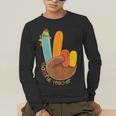 One Thankful Teacher Thanksgiving Turkey Peace Hand Sign Men's Long Sleeve T-Shirt, funny gift One Thankful Teacher Thanksgiving Turkey Peace Hand Sign Men's Long Sleeve T-Shirt, funny gift