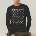 Outer Space Alphabet Kindergarten Teachers 1st Day Of School Men's Long Sleeve T-Shirt, funny gift
