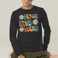 Peace Love Books Bookworm Librarian Reading Teacher Groovy Men's Long Sleeve T-Shirt, funny gift Peace Love Books Bookworm Librarian Reading Teacher Groovy Men's Long Sleeve T-Shirt, funny gift