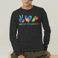 Peace Love Physical Education Tie Dye Sports PE Teacher Men's Long Sleeve T-Shirt, funny gift