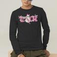 Pink Ghost Teach Halloween Teacher In Spooky Season Men's Long Sleeve T-Shirt, funny gift
