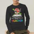 Pirate Teacher Halloween Skull Adult Men's Long Sleeve T-Shirt, funny gift Pirate Teacher Halloween Skull Adult Men's Long Sleeve T-Shirt, funny gift