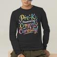 Pre-K Crayons & Curiosity Preschool Teachers Life Tie Dye Men's Long Sleeve T-Shirt, funny gift
